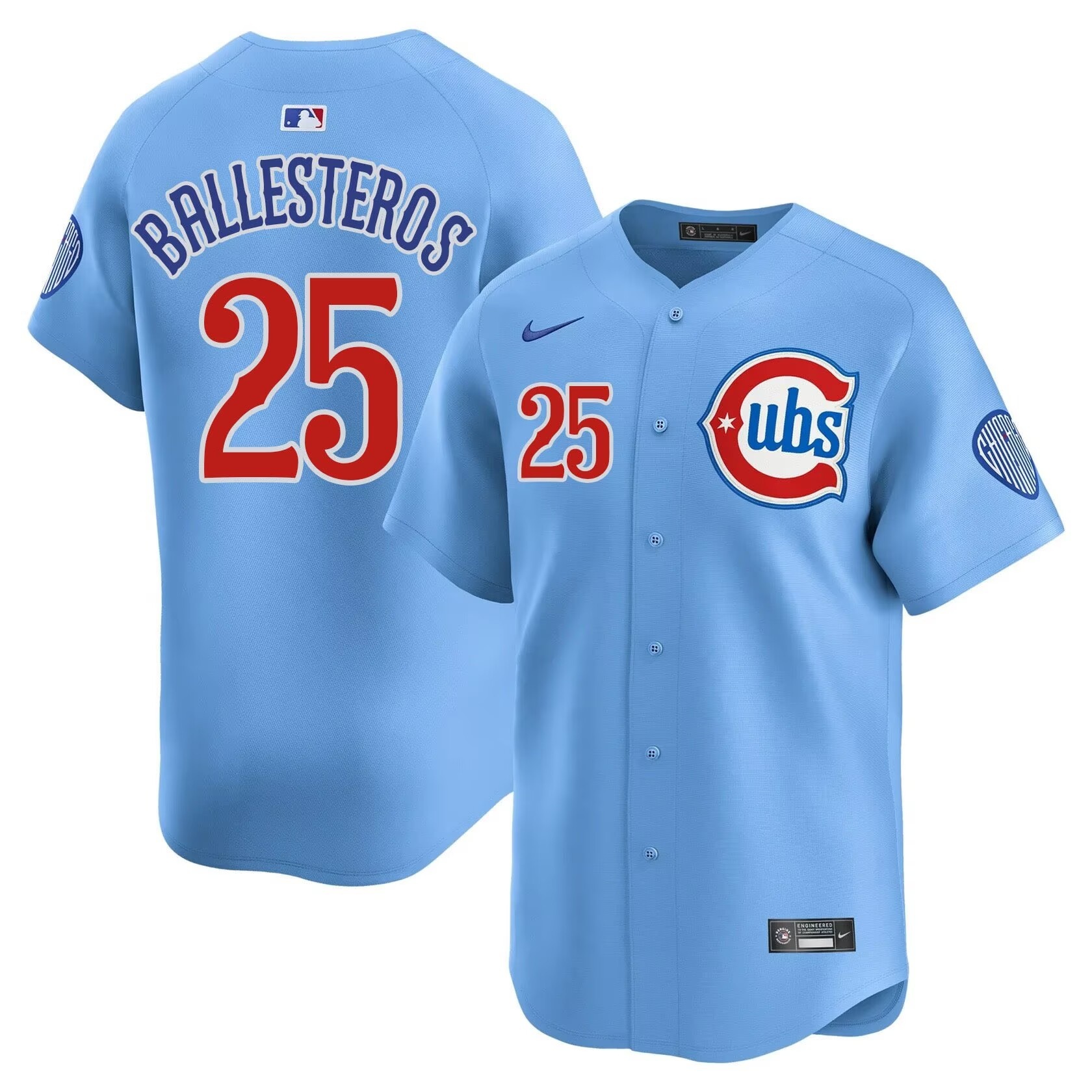 Chicago Cubs #25 Moises ballesteros Blue 2024 25 2nd Alternate Limited Stitched Baseball Jersey