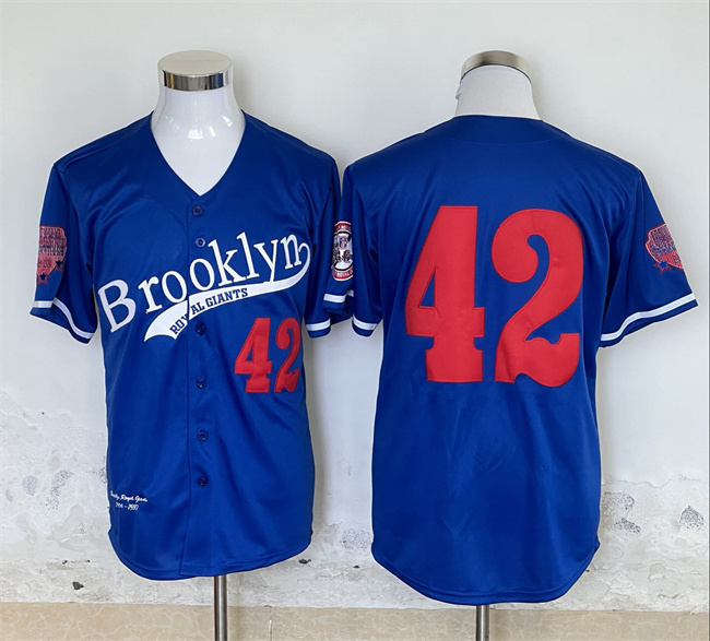 Brooklyn Dodgers #42 Jackie Robinson Royal Stitched Baseball Jersey