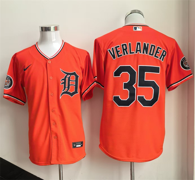 Detroit Tigers #35 Justin Verlander Orange 2026 Cool Base Stitched Baseball Jersey