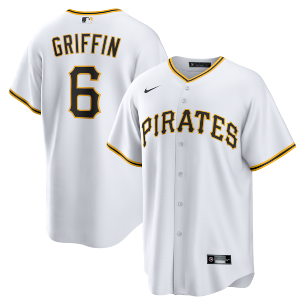 Pittsburgh Pirates #6 Konnor Griffin Nike White Home Replica Jersey