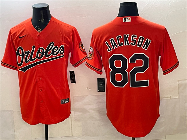 Baltimore Orioles #82 Jeremiah Jackson Orange Cool Base Stitched Baseball Jersey