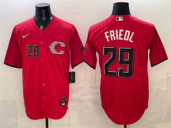 Cincinnati Reds #29 TJ Friedl Red 2026 City Connect Stadium Stitched Baseball Jersey