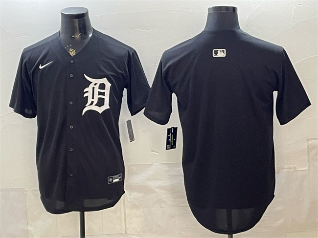 Detroit Tigers Blank Black Limited Stitched Baseball Jersey