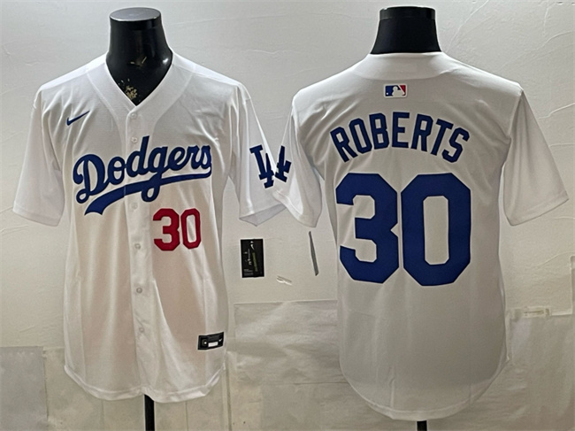 Los Angeles Dodgers #30 Dave Roberts White 2026 Home Limited Stitched Baseball Jersey