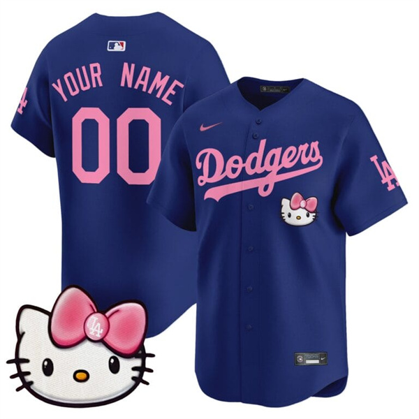 Los Angeles Dodgers ACTIVE PLAYER Custom Royal 2025 Hello Kitty Vapor Premier Limited Stitched Baseball Jersey
