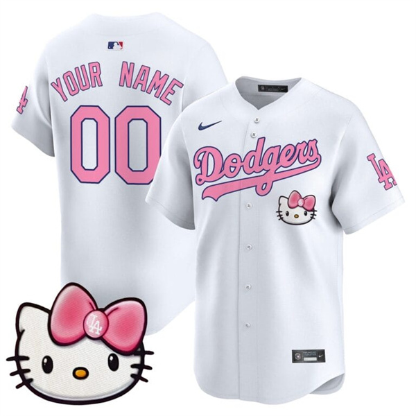 Los Angeles Dodgers ACTIVE PLAYER Custom White 2025 Hello Kitty Vapor Premier Limited Stitched Baseball Jersey