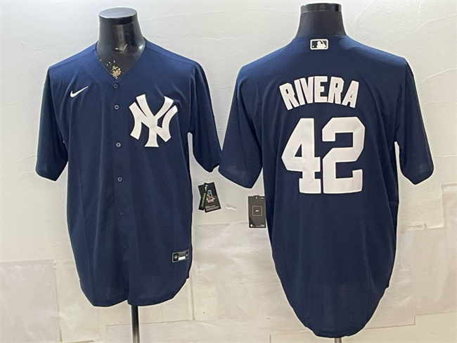 New York Yankees #42 Mariano Rivera Navy Limited Stitched Baseball Jersey New York Yankees #42 Mariano Rivera Navy Limited Stitched Baseball Jersey