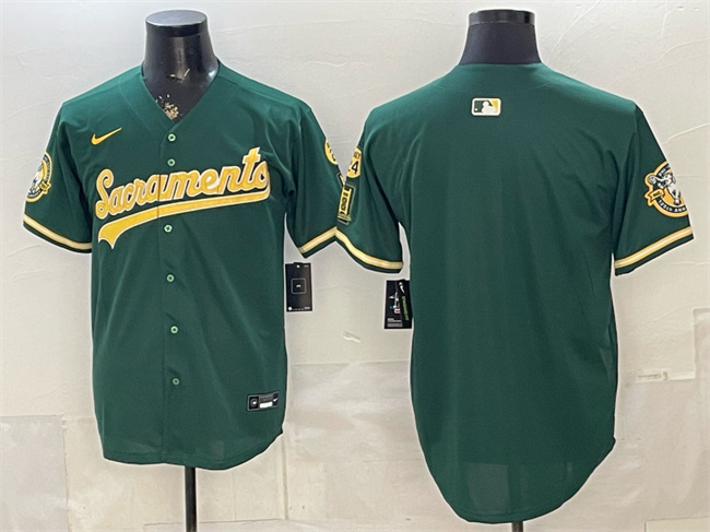 Oakland Athletics Blank 2026 Green Alternate Sacramento Celebrating 125 Years Vapor Limited Stitched Baseball Jersey Oakland Athletics Blank 2026 Green Alternate Sacramento Celebrating 125 Years Vapor Limited Stitched Baseball Jersey