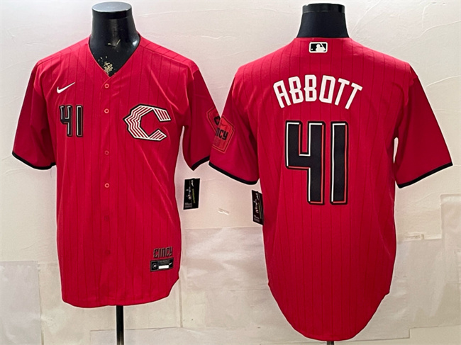 Cincinnati Reds #41 Andrew Abbott Red 2026 City Connect Stadium Stitched Baseball Jersey