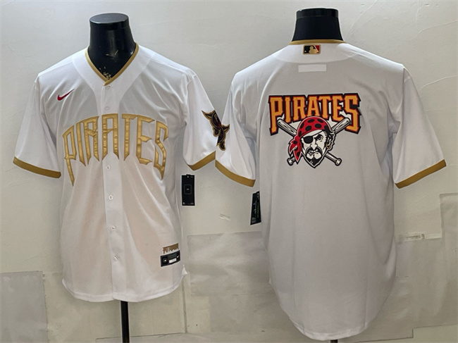 Pittsburgh Pirates Team Big Logo White 2026 City Connect Stadium Stitched Baseball Jersey Pittsburgh Pirates Team Big Logo White 2026 City Connect Stadium Stitched Baseball Jersey