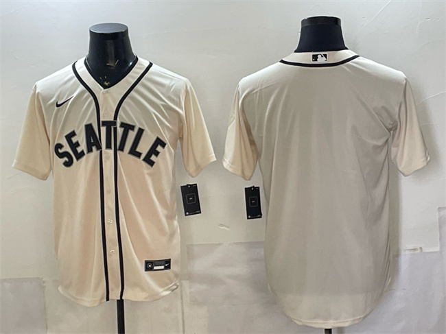 Seattle Mariners Blank Cream Alternate Stitched Baseball Jersey
