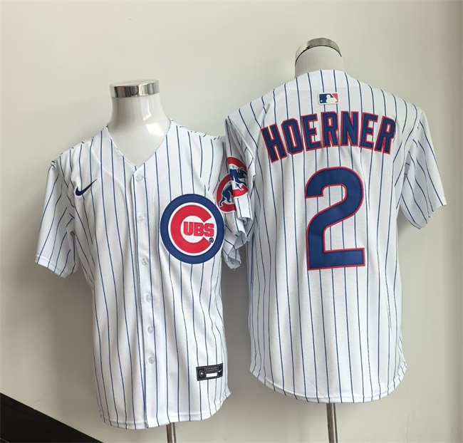 Chicago Cubs #2 Alex Bregman White Cool Base Stitched Baseball Jersey