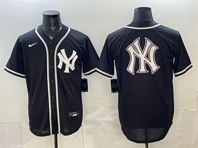 New York Yankees Team Big Logo 2026 Fashion Replica Black Out Stitched Baseball Jersey New York Yankees Team Big Logo 2026 Fashion Replica Black Out Stitched Baseball Jersey