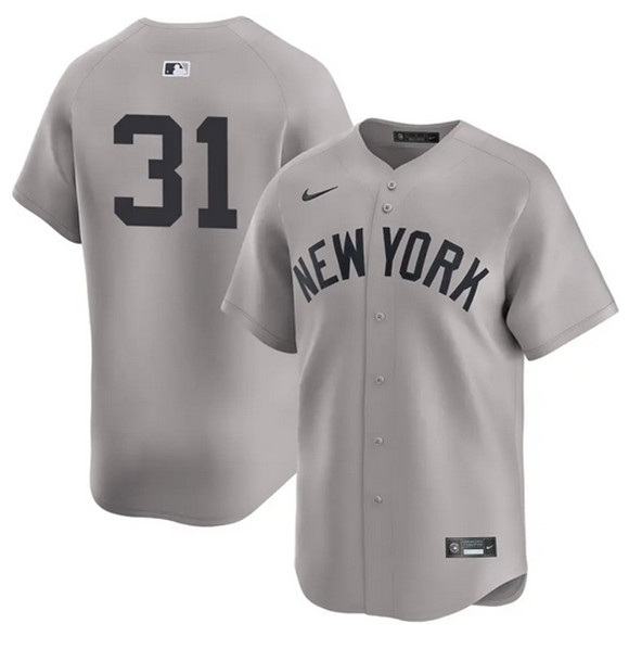 New York Yankees #31 Cam Schlittler Gray 2026 Road Limited Stitched Baseball Jersey New York Yankees #31 Cam Schlittler Gray 2026 Road Limited Stitched Baseball Jersey