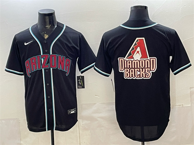 Arizona Diamondbacks Team Big Logo 2026 Fashion Replica Black Out Stitched Baseball Jersey Arizona Diamondbacks Team Big Logo 2026 Fashion Replica Black Out Stitched Baseball Jersey