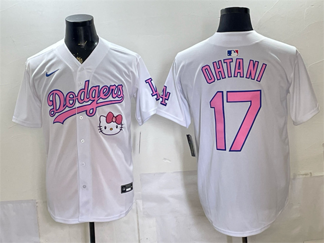 Los Angeles Dodgers #17 Shohei Ohtani White 2025 Hello Kitty Vapor Limited Stitched Baseball Jersey
