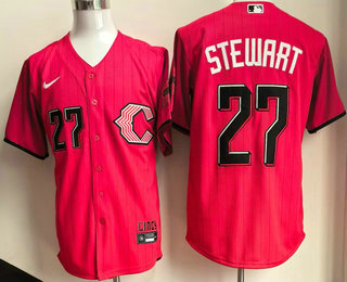 Cincinnati Reds #27 Sal Stewart Red 2026 City Connect Stadium Jersey