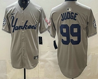 New York Yankees #99 Aaron Judge Grey Limited Jersey New York Yankees #99 Aaron Judge Grey Limited Jersey