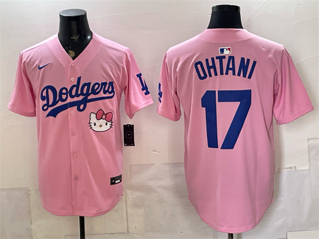 Los Angeles Dodgers #17 Shohei Ohtani Pink 2025 Hello Kitty Vapor Limited Stitched Baseball Jersey