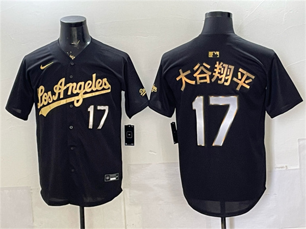 Los Angeles Dodgers #17 ??????? Black Gold Limited Stitched Baseball Jersey Los Angeles Dodgers #17 ??????? Black Gold Limited Stitched Baseball Jersey