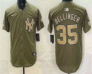 New York Yankees #35 Cody Bellinger Olive 2026 Armed Forces Day Jersey New York Yankees #35 Cody Bellinger Olive 2026 Armed Forces Day Jersey