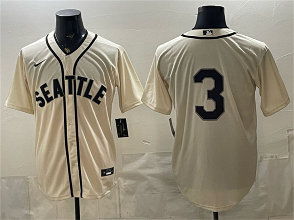 Seattle Mariners #3 J.P. Crawford Cream Alternate Stitched Baseball Jersey