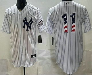 New York Yankees #11 Anthony Volpe White 2026 USA 250 Fourth of July Home Stadium Stitched Jersey