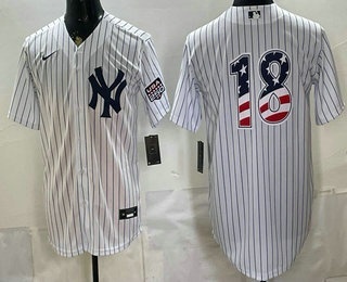 New York Yankees #18 Andrew Benintendi White 2026 USA 250 Fourth of July Home Stadium Stitched Jersey