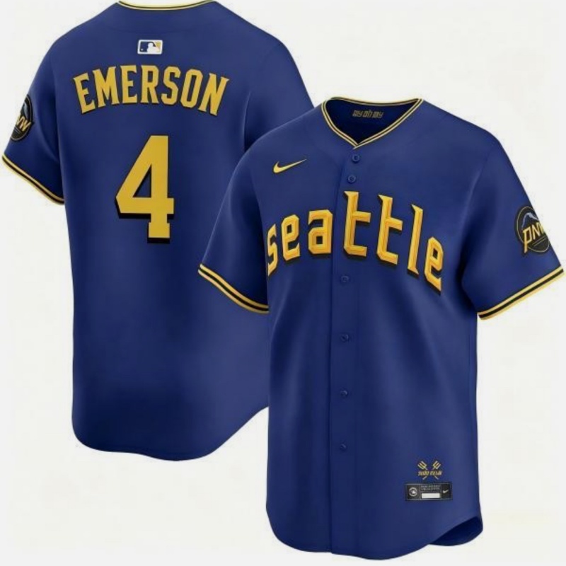 Seattle Mariners #4 Colt Emerson Royal 2025 Cool Base Stitched jersey
