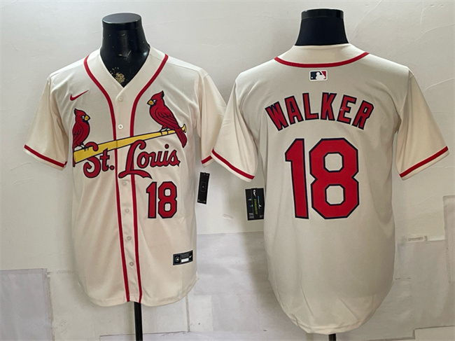 St. Louis Cardinals #18 Jordan Walker Cream Limited Stitched Baseball Jersey