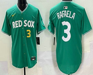 Boston Red Sox #3 Ceddanne Rafaela Name Green 2025 City Connect Limited Jersey