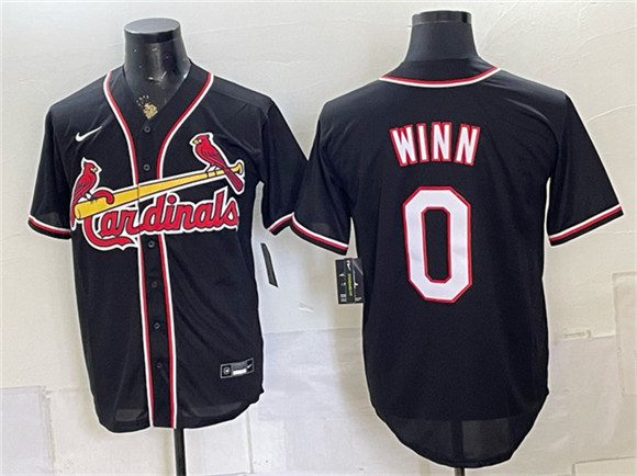 St. Louis Cardinals #0 Masyn Winn 2026 Fashion Replica Black Out Stitched Baseball Jersey