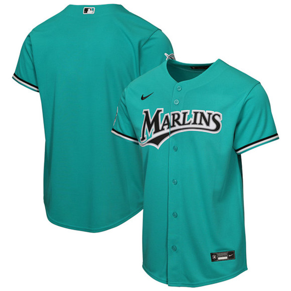 Miami Marlins Blank Teal Alternate Stadium Stitched Baseball Jersey