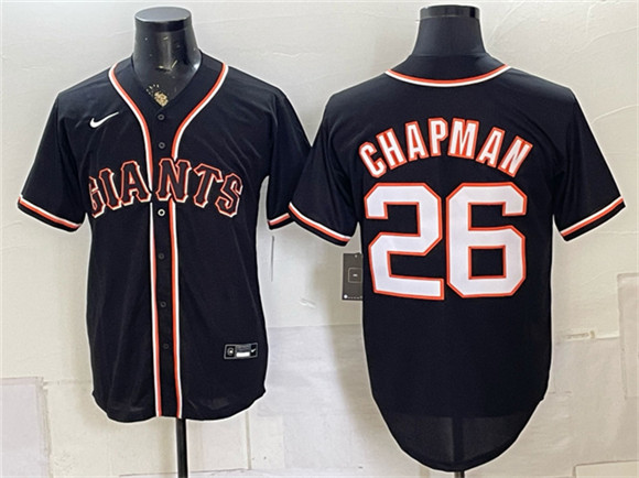 San Francisco Giants #26 Matt Chapman 2026 Fashion Replica Black Out Stitched Baseball Jersey