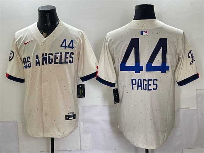 Los Angeles Dodgers #44 Andy Pages Cream 2024 City Connect Limited Stitched Baseball Jersey