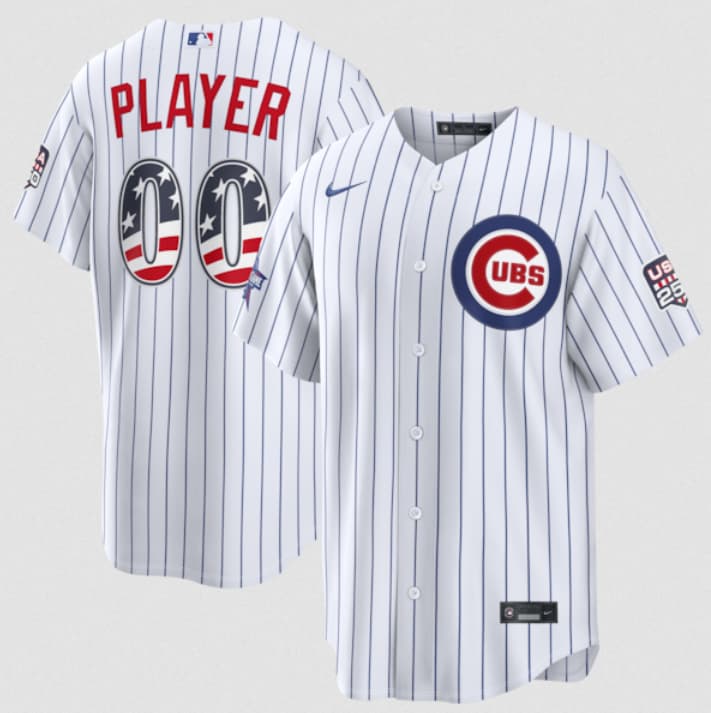 Chicago Cubs Active Player Custom White 2026 All-Star Edition Stars & Stripes & USA 250 Fourth of July Home Stadium Stitched Baseball Jersey Chicago Cubs Active Player Custom White 2026 All-Star Edition Stars & Stripes & USA 250 Fourth of July Home Stadium Stitched Baseball Jersey