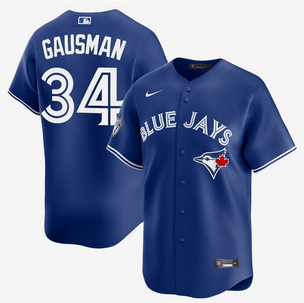 Toronto Blue Jays #34 Kevin Gausman Royal Nike 50th Anniversary Alternate Replica Jersey Toronto Blue Jays #34 Kevin Gausman Royal Nike 50th Anniversary Alternate Replica Jersey