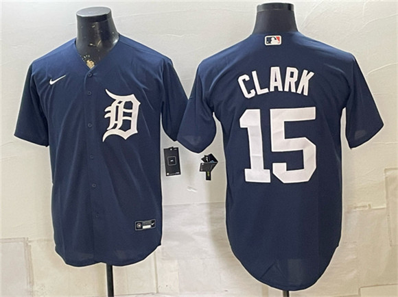 Detroit Tigers #15 Max Clark Navy 2026 Cool Base Stitched Baseball Jersey