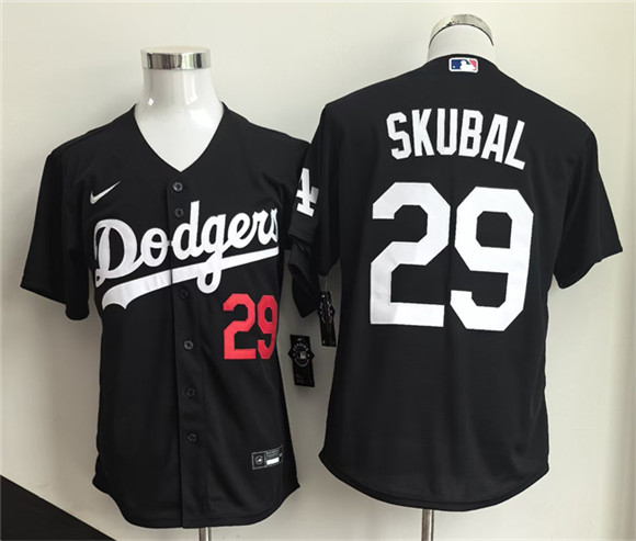 Los Angeles Dodgers #29 Tarik Skubal Black 2026 Cool Base Stitched Baseball Jersey