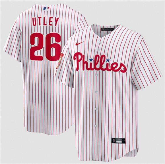 Philadelphia Phillies #26 Chase Utley White 2026 Cool Base Stitched Jersey