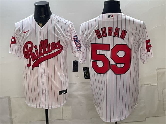 Philadelphia Phillies #59 Jhoan Duran White 2026 Field of Dreams Stadium Stitched Baseball Jersey