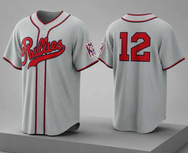 Philadelphia Phillies #12 Kyle Schwarber Gray 2026 Field of Dreams Stadium Stitched Baseball Jersey