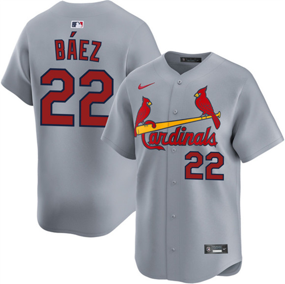 St. Louis Cardinals #22 Joshua Baez Gray 2024 Away Limited Stitched Baseball Jersey