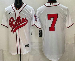 Philadelphia Phillies #7 Trea Turner White 2026 Field of Dreams Stadium Stitched Jersey