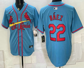 St. Louis Cardinals #22 Joshua Baez Blue Alternate Limited Stitched Jersey