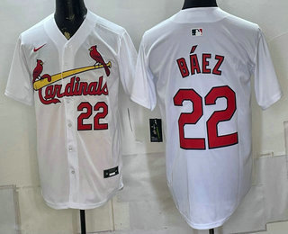 St. Louis Cardinals #22 Joshua Baez White Cool Base Stitched Jersey