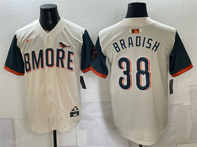 Baltimore Orioles #38 Kyle Bradish Natural 2026 City Connect Stadium Stitched Baseball Jersey Baltimore Orioles #38 Kyle Bradish Natural 2026 City Connect Stadium Stitched Baseball Jersey