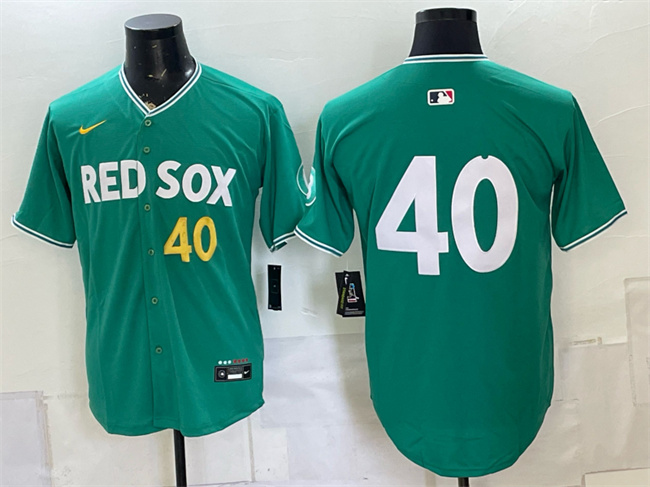 Boston Red Sox #40 Willson Contreras Green 2025 City Connect Limited Stitched Baseball Jersey