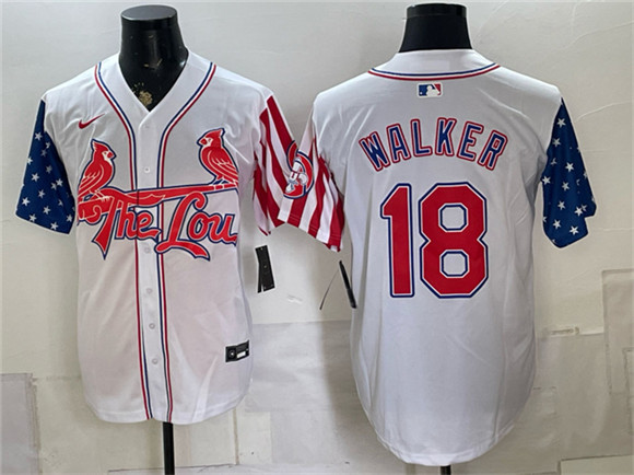 St. Louis Cardinals #18 Jordan Walker 2026 White Independence Day Vapor Limited Stitched Baseball Jersey