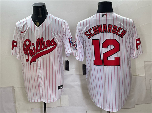 Philadelphia Phillies #12 Kyle Schwarber White 2026 Field of Dreams Stadium Stitched Baseball Jersey